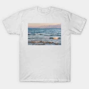 Sunset Waves and Mountains T-Shirt